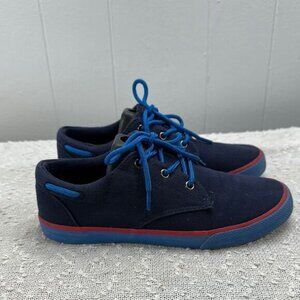 HANNA ANDERSSON Navy Blue Canvas Lace Up Shoes Boys 4M 4